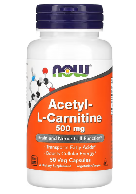 NOW ACETYL L-CARNITINE 500MG 50VEG CAPSULES