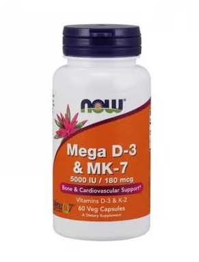 NOW MEGA D-3 & MK-7 60CAPSULES