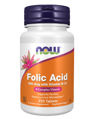 NOW FOLIC ACID 800MCG 250TAB