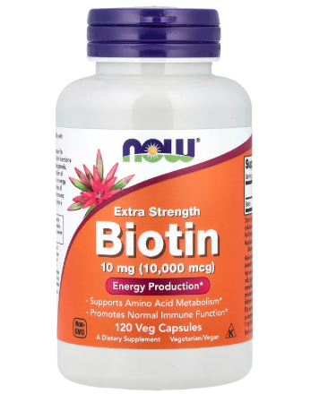 NOW BIOTIN 10,000MCG 120VEG CAPSULES