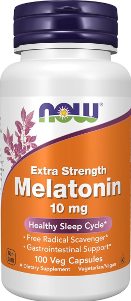 NOW MELATONIN 10MG 100VEG CAPSULES