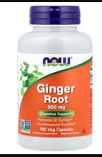 NOW GINGER ROOT 550MG 100CAP
