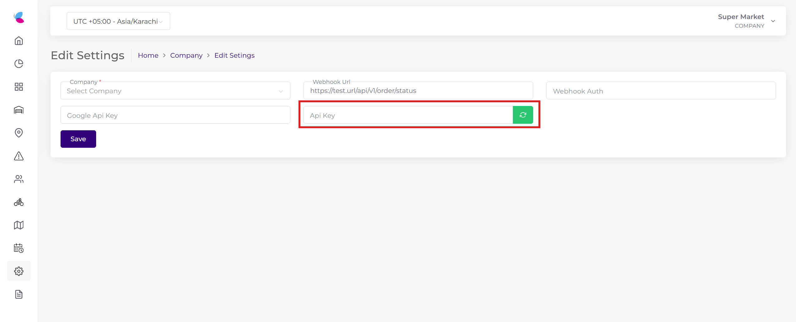 Logistics Token Setting